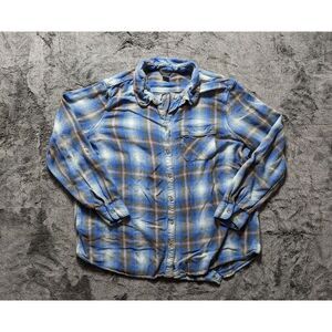 Eddie Bauer Long Sleeve Button Up Shirt Women's Size 2XL Plaid